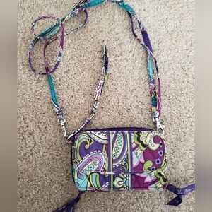Vera Bradley All In One Crossbody Quilted Small Bag Heather Pattern